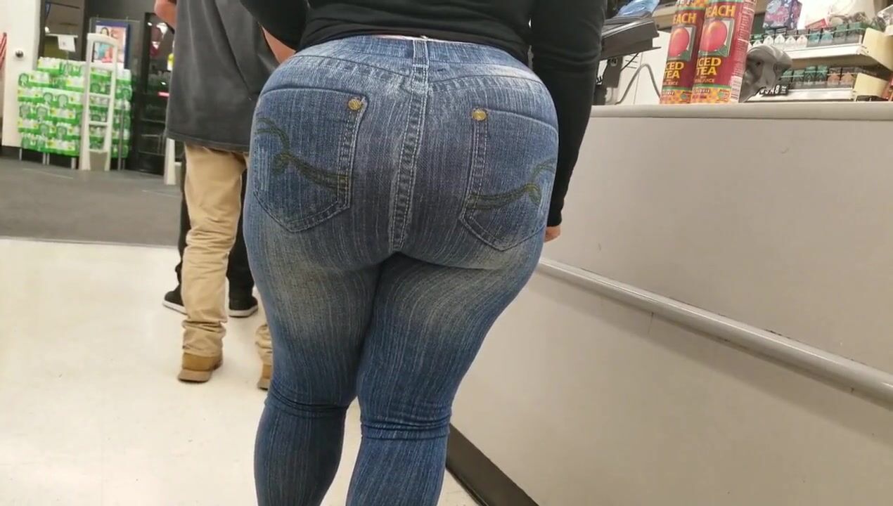 Creep shots Walgreens Mega butt black butt