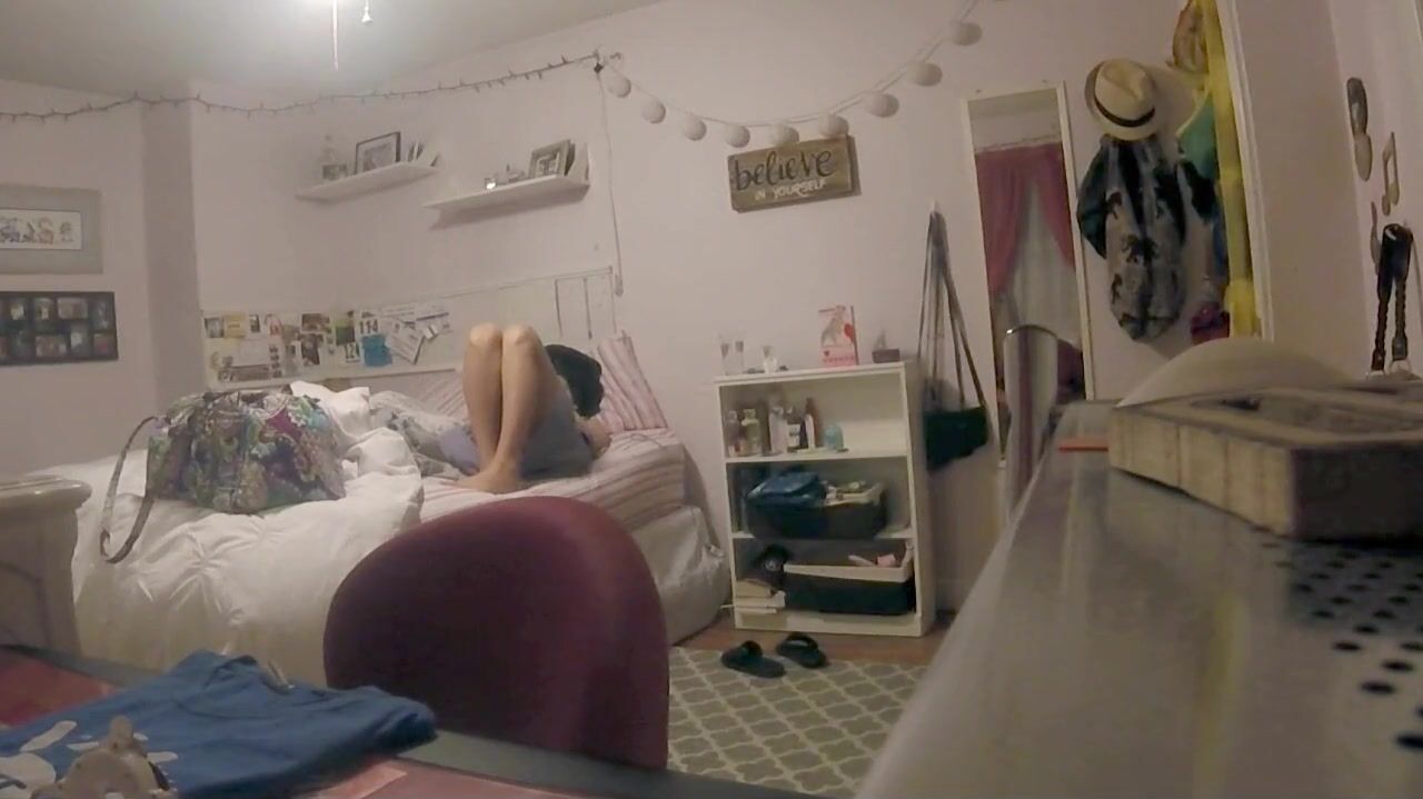 Concealed webcam - Bombshell teenagers caught nude into her room