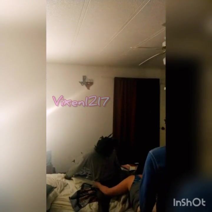 Vixen1217 spitroasted by husband and big black cock