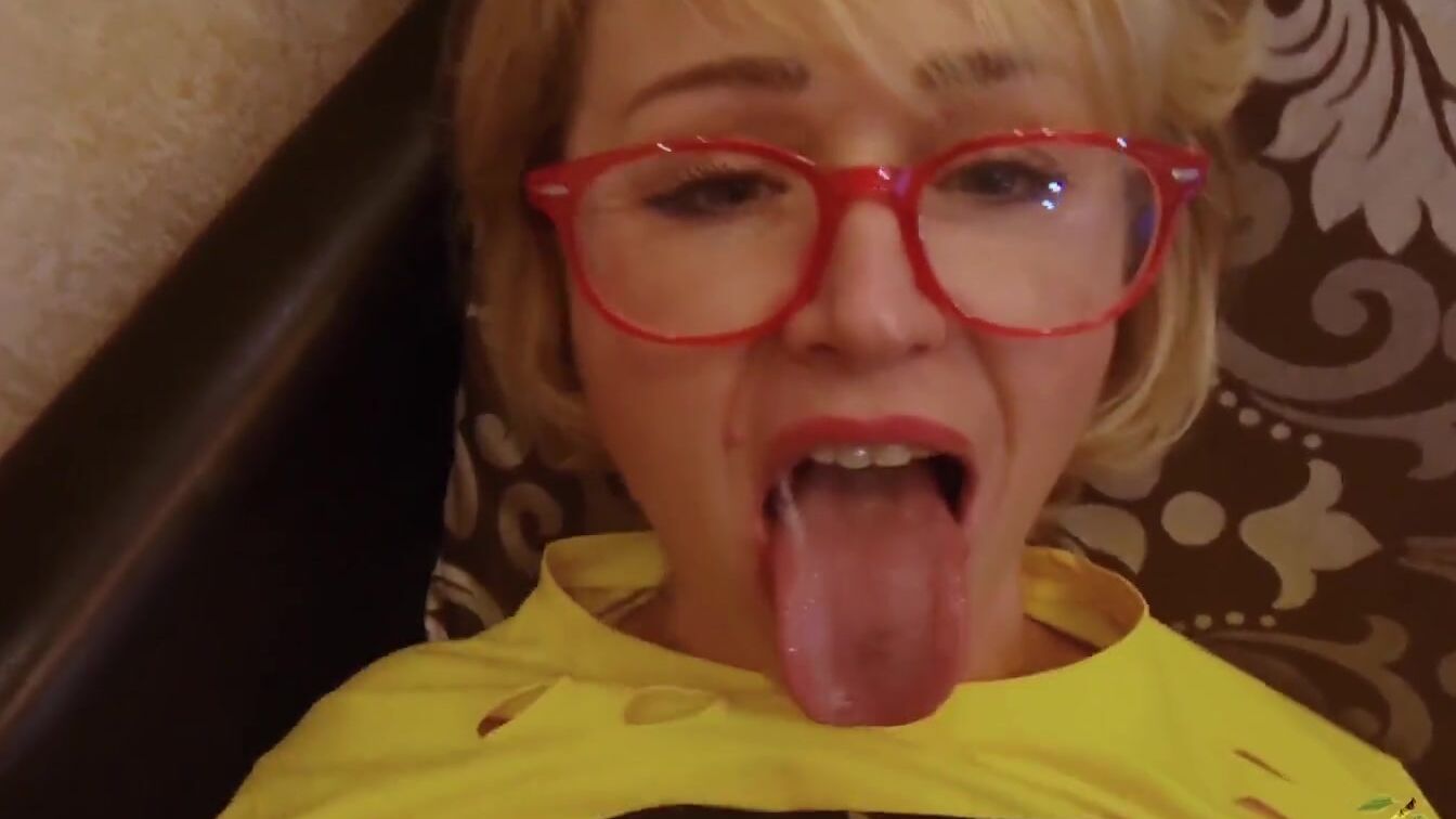 Blonde Deep Throat Huge Dick, Double Penetration and Cum on Face pov