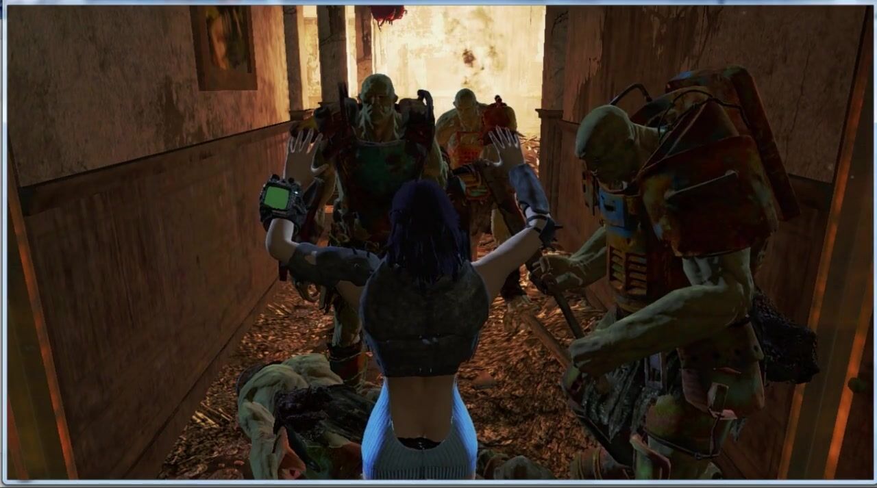 Porn Fallout 76. Group Sex Monsters with a bimbos | Fallout 76,