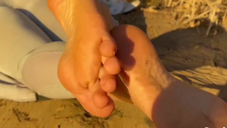 My Goddess Soles Foot on the beach ,subscribe homemades to WATCH more !