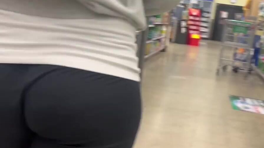 Cougar Watch Thru Wedgie Fat Booty Walmart Shopping