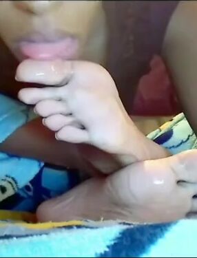 She Spits and Blows on her Foot