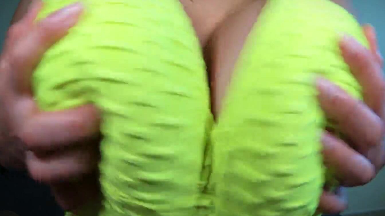 Pretty Titty Boned inside Sports Bra with Gigantic Cummed