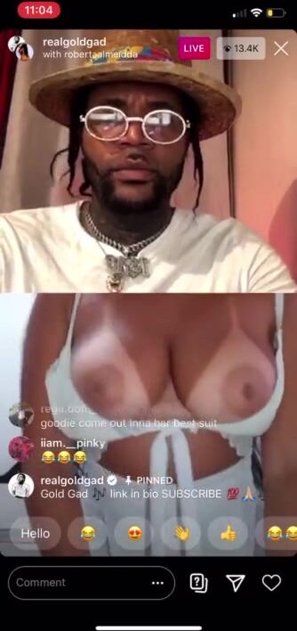 mom SLIDES ON a STRIPTEASE FOR GOLD GAD ON INSTAGRAM LIVE