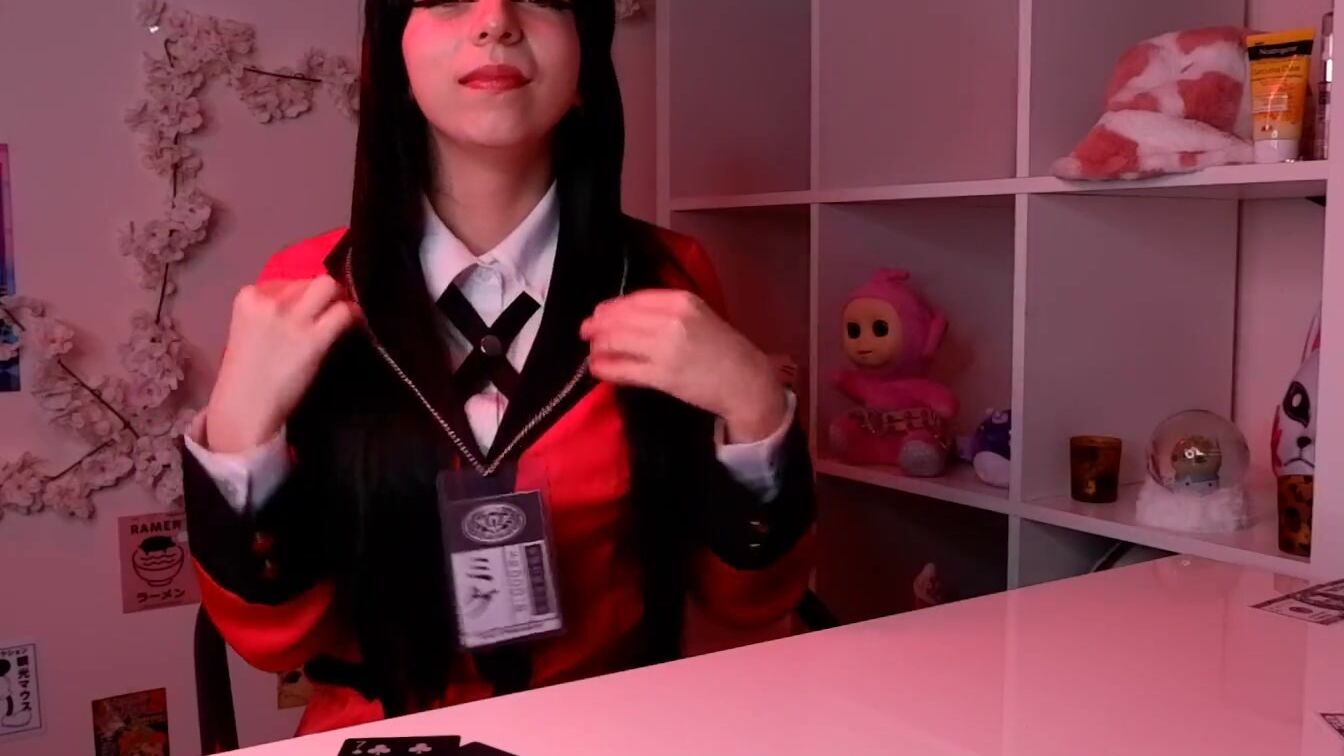 Japanese School bimbos Jabami Yumeko ( kakegurui ) Lost Her Anal Virginity Having Fun Cards