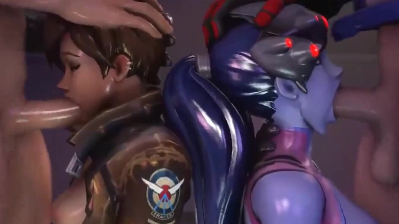 Tracer And Widowmaker Face Banged