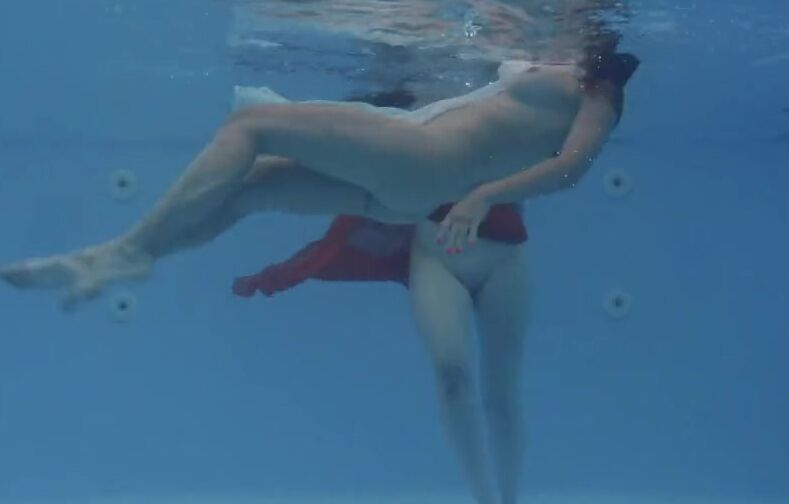 Anastasia Ocean and Marfa are nude underwater