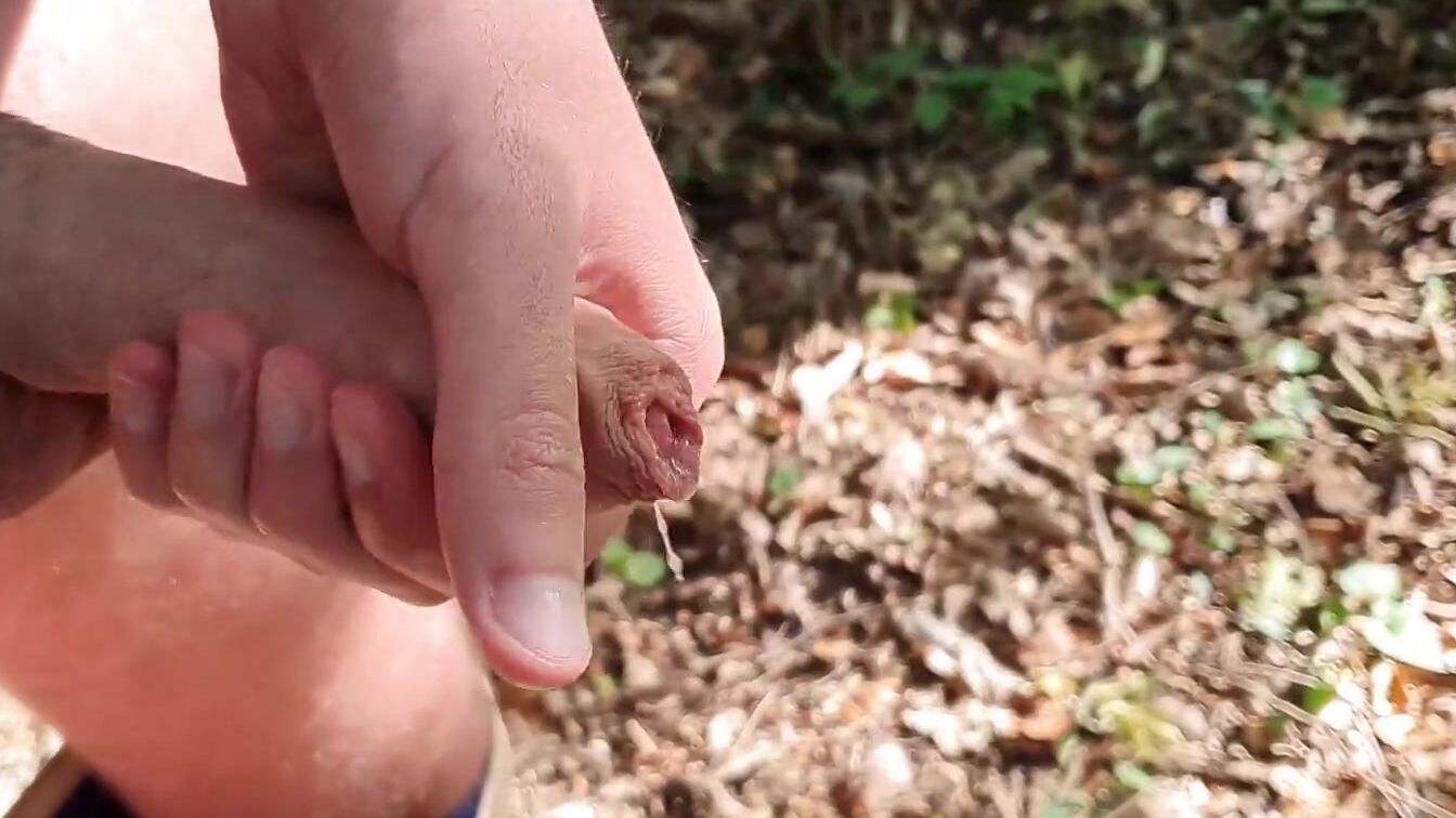 Apres avoir baisé avec three mecs devant moi, mon amoureux se branle en foret