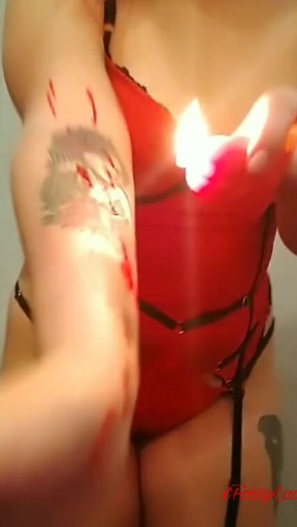 This film gotten me BANNED from TIKTOK. Devil burning inside hell with WAX PLAY bdsm. Sub training