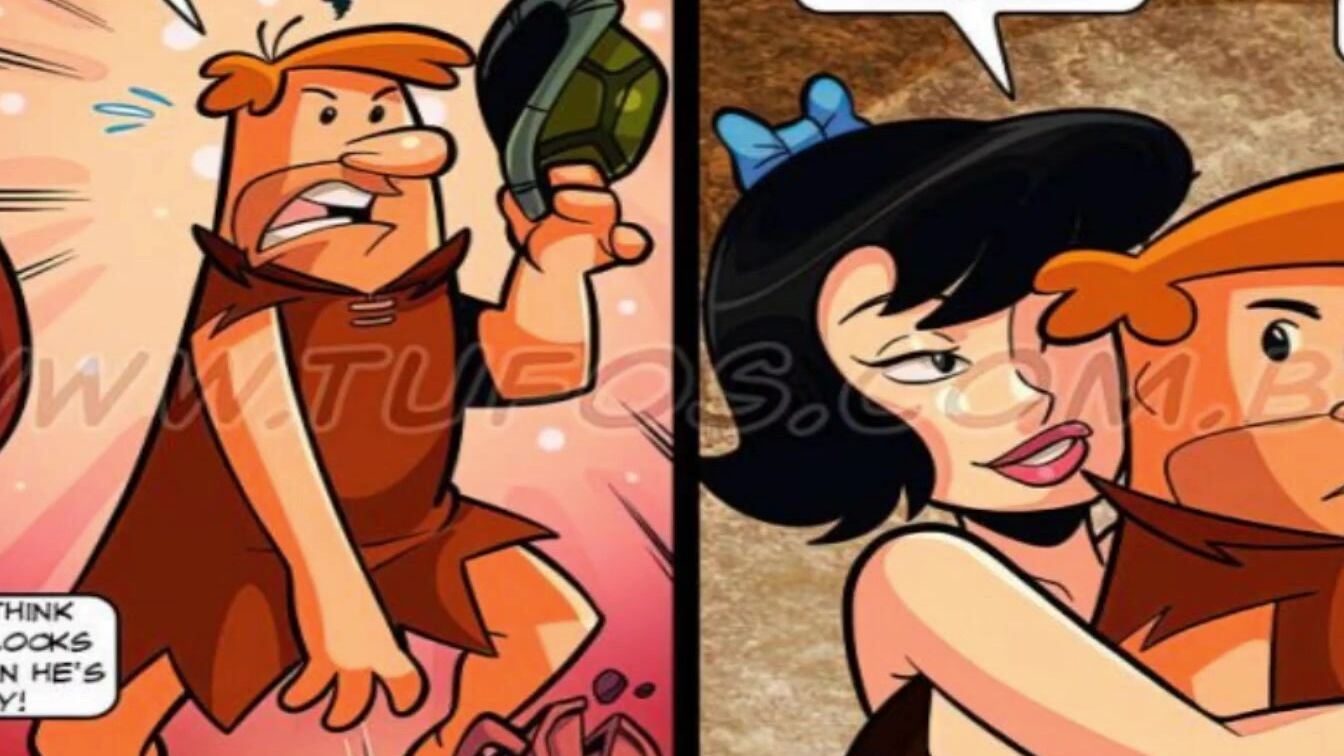 The Flintstones - Three-Way Pebbles Barnie and Betty Parody - FFM Anal Banged!