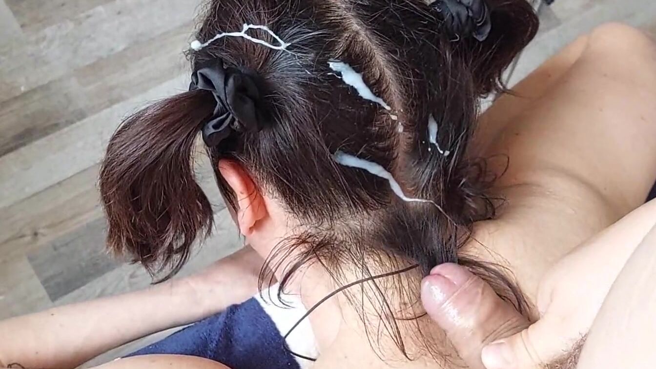 CUM ON PONYTAIL