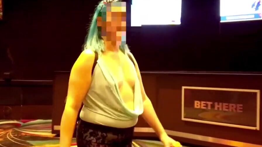 Braless into Sheer Top inside Las Vegas