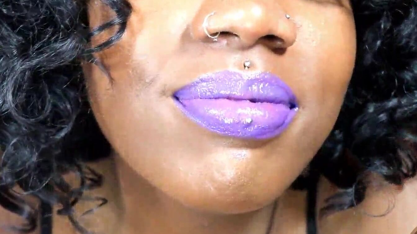 Cumming to My Purple Lips JOI Mouth Worship Lipstick Bdsm Fem Dom point of view