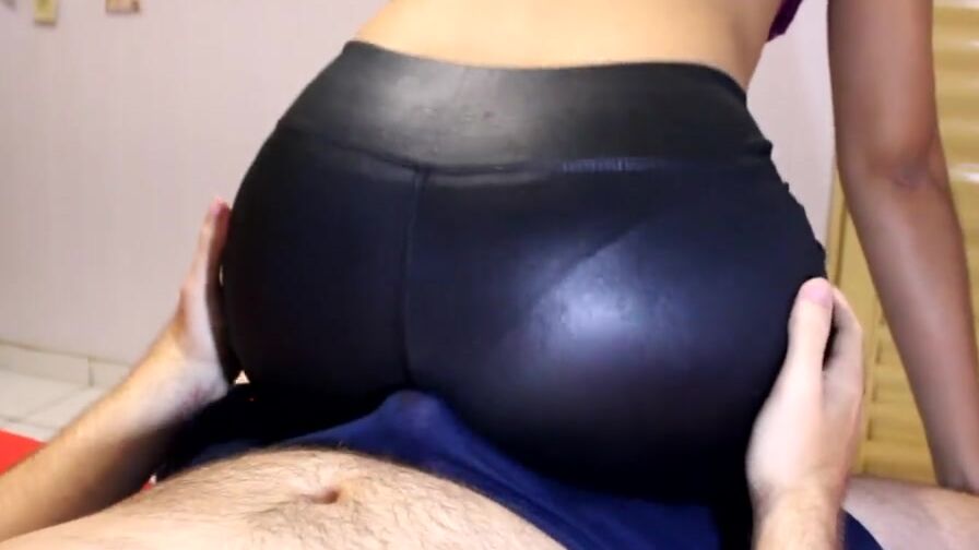 Lap dance cum, lapdance into leather pants, premature ejaculation cum