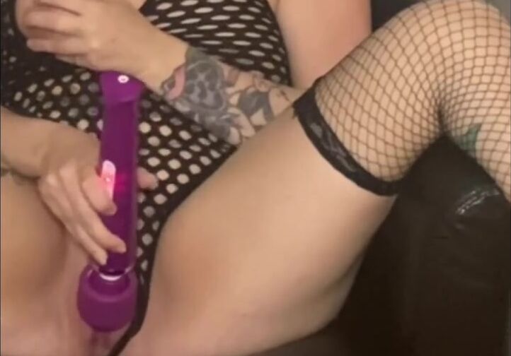 Masked Bunny sluts Uses Her Wand To Cum