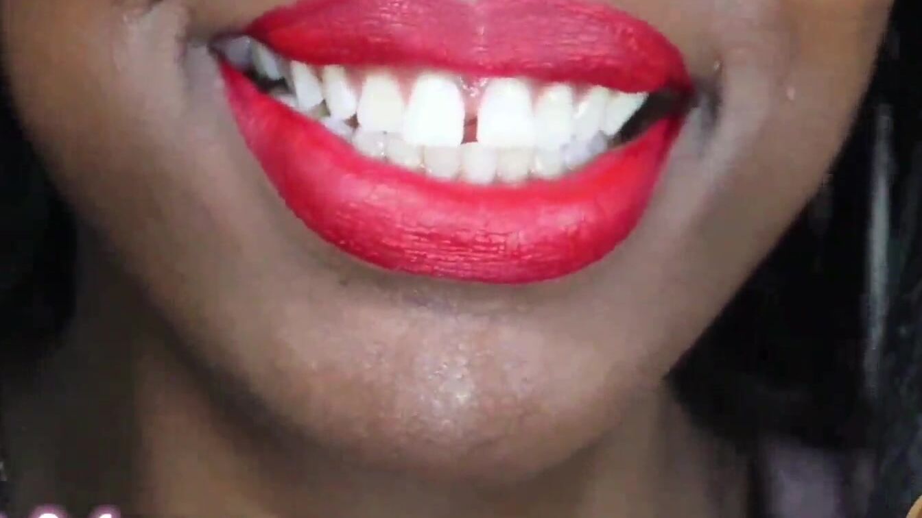 Chy Latte Cum All Over My Red Lips JOI - Red Lipstick Full African Lips Fem Dom point of view