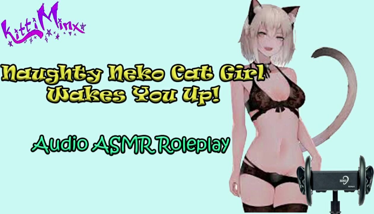 ASMR Ecchi - Sensual Hentai Neko Cat women Wakes you Up! Audio