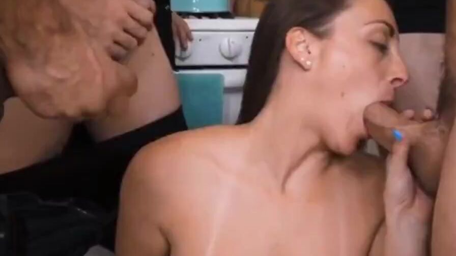 German Wife gets Multiple Creampies at Gangbang Party 3