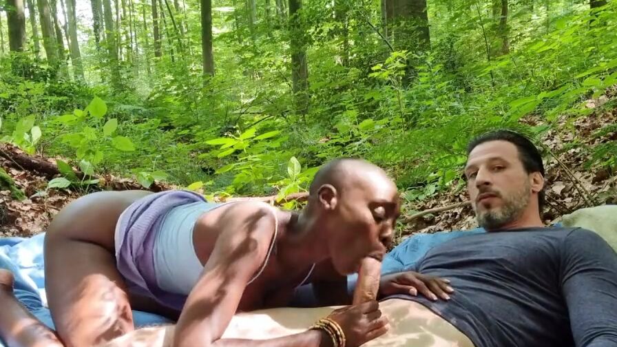 German petite african teenagers at amateur pounded inside forest