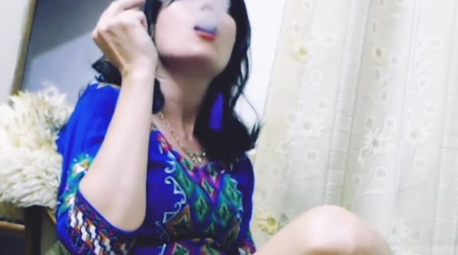 She is Addicted To Smoking Cigarette