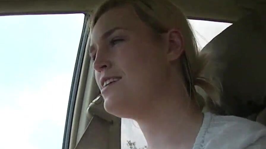 Upskirt Wifey # 8 - Mrs Bryant showing off that BLONDE CUNT inside outdoors and flashing her boobs while driving!