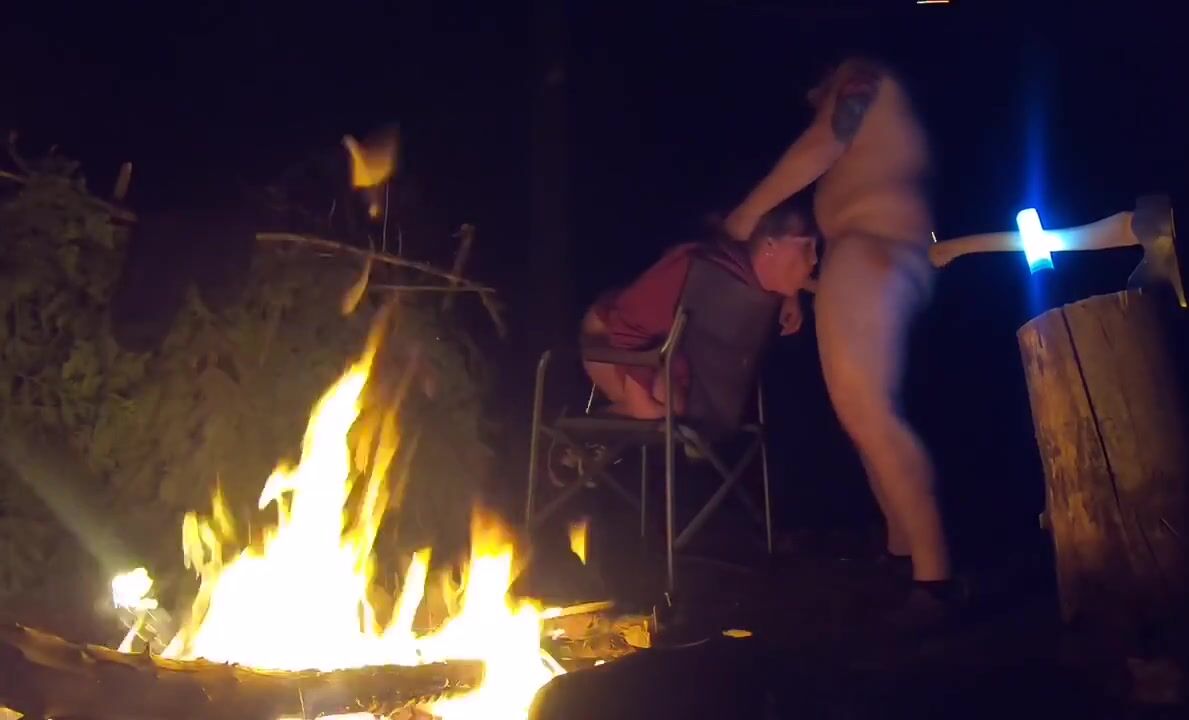 Single cougar Gets Railed by the Camp Fire... Noisy Orgasms! Enjoy!!