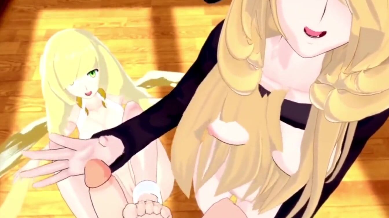 Cynthia and Lusamine for a stunning 3 Way Pokemon Animated