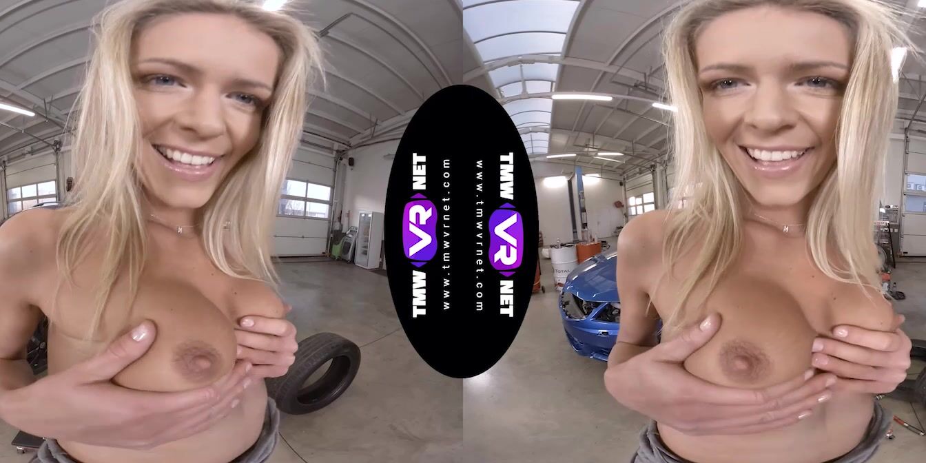 Solo orgasm in garage