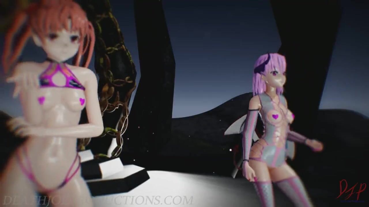 MMD R18+ Demon Misaka four.0 and Kuroko Chocolate Cream Portal Island 1179